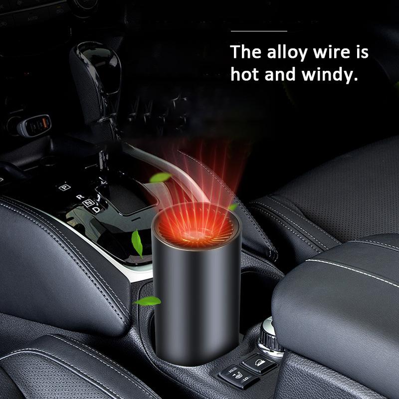 12V Portable Car Heater With Bracket Accessories 150W Round Cup Heater Defogging Defroster Ordinary/Purification Model