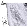 Spooky Party Supplies Halloween Glow-in-the-Dark Spider Web, 20/40/60/100/120/200/300g Luminous Web with Mini Spiders, Celebration Reusable Decor for