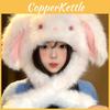 Cute Rabbit Eared Plush Hat With Moving Ears For Winter Warmth And Fall Fashion