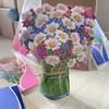 3D Pop-up Mother's Day Greeting Card with Hand-held Flowers