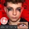 22MM rosa blutunterlaufene Sclera-Linsen Omega Orange Halloween-Kontaktlinsen Gruselige Zombie-Augenlinse Eidechsenaugen Cospaly-Kontaktlinse