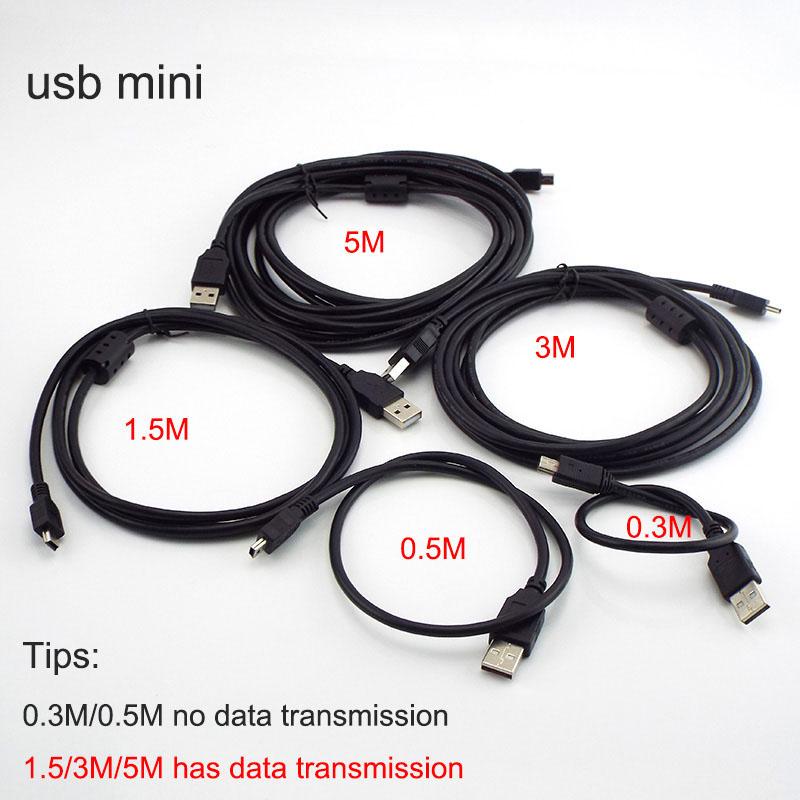 0,3-5M Mini B 5pin USB Stecker Verlängerungskabel zu USB Stecker T-Port 5p Schnelle Daten Strom Ladegerät Für Player Auto DVR GPS Digitalkamera HDD
