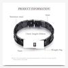 9MM Geometric Cross Bracelet: Black & White Stainless Steel for Men & Women