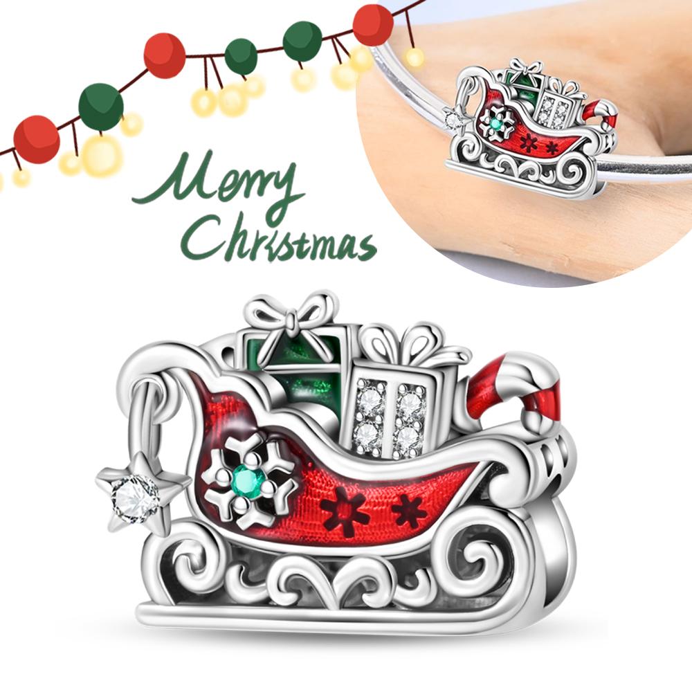 Christmas Party Copper Christmas Gift Socks Pendant Beads Fit Charm Bracelet Pendant Women Diy Fine Jewelry Party Gift