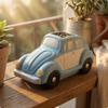 Vintage Auto Blumentopf Glänzende Oberfläche Abgerundete Konturen Dekorativer Blumentopf für Innen,
