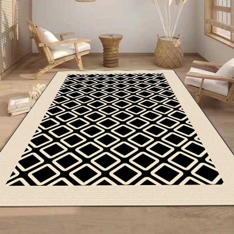 Carpet Living Room Dirt Resistant and Easy To Maintain European Retro Foldable Rug Washed Bottom Thickened Anti Slip Floor Mat