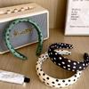 French Style Retro Wide-brimmed Polka Dot Sponge Fabric Handmade Elegant All-match High Top Hair Accessories Women
