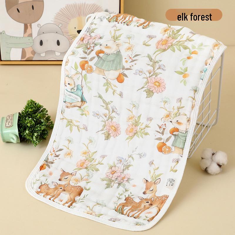 

Class A Baby Cartoon Cotton Towel - 6-Layer Gauze, Soft & Absorbent, Ideal for Bath or Face Washing 50x25CM