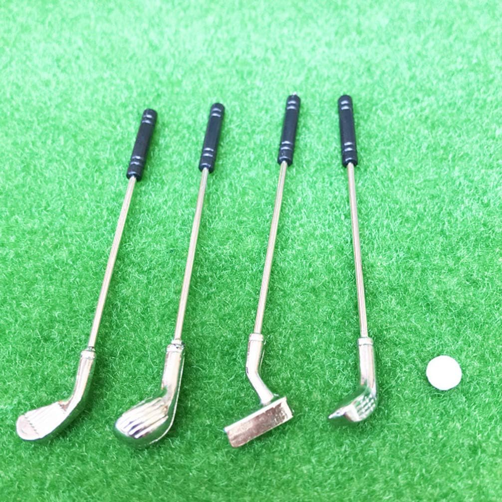 Set de Golf Miniatură pentru Casă de Păpuși Model Miniatură Club de Golf Mini Cluburi de Golf pentru Copii 1:12 Accesorii Mobilier Jucărie Păpușă