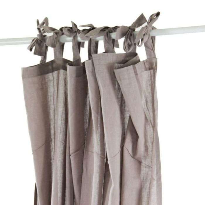 CANDICE - XXL Beige Cotton Sheer Curtain 140 X 300 Cm