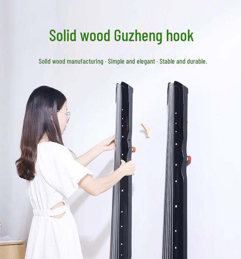 Massivholz Guqin Wandhalterständer & Haken für Zubehör