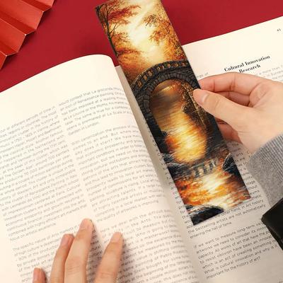 32pcs, Retro Scenery Bookmark, Back To School Season, Christmas, Halloween, Suitable for Teachers, Readers, and Birthday Gifts.