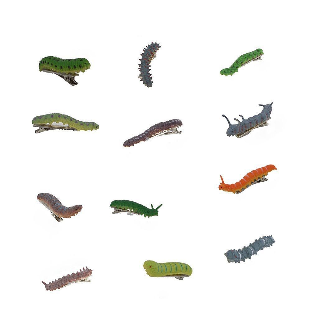 Hair Accessories Caterpillars Hair Barrette Resin Alloy Multicolor Insect Hair Clip Crawl Insect Pattern Strong Grip Headwear