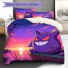 Gengar Pokémon Pattern Bedding Home Decoration Birthday Gift (1 * Duvet Cover + 2 * Pillowcase, Without Core)