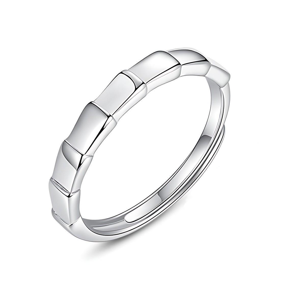 Copper Zirconium Bamboo Inlaid Ring Set - Fashionable, Simple, Light Luxury Sweetheart Couple Rings. мужской
