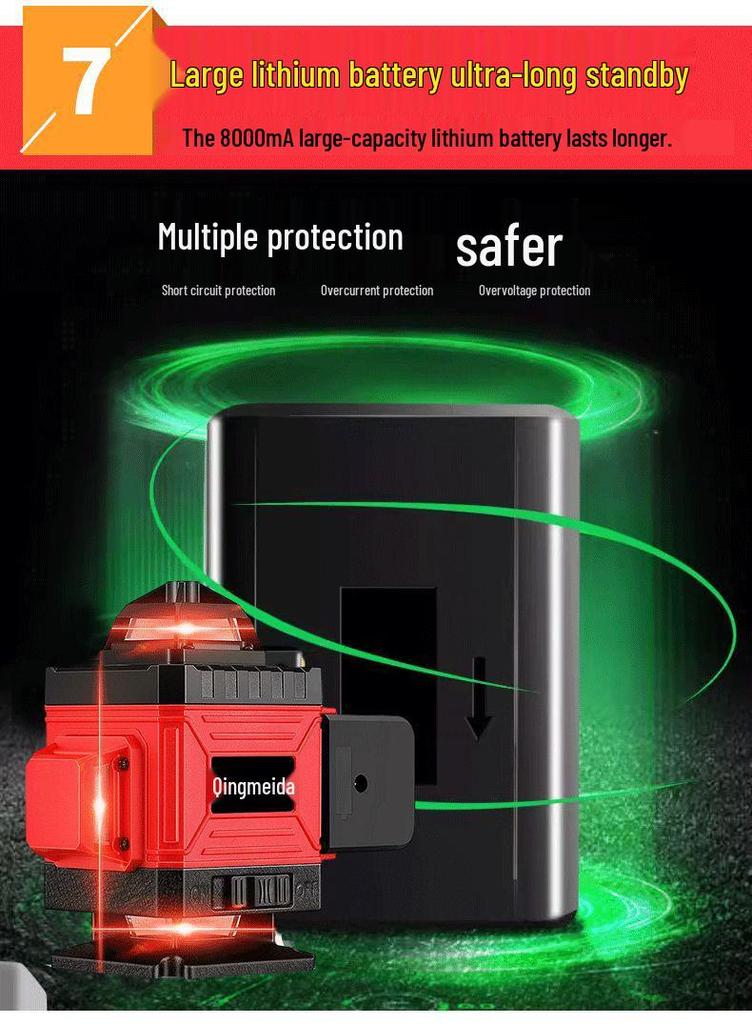 12/16 Line Outdoor Red Laser Level with Infrared Light