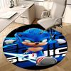 1 stuks Sonic the Hedgehog Anime Design Rond Tapijt - Kantoorstoelmat, Antislip Tapijt voor Huisdecoratie, Woonkamer, Slaapkamer, Speelkamer