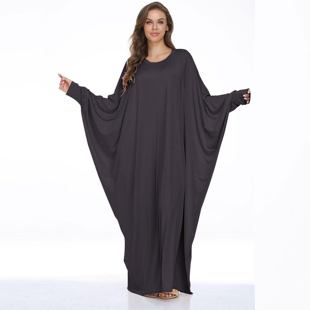 Dubai Plus Size Batwing Sleeve Casual Dress for Women - Muslim Robe
