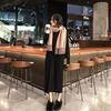 Black Knitted Dress Temperament Muse Fan Sweater Skirt Autumn Women's New