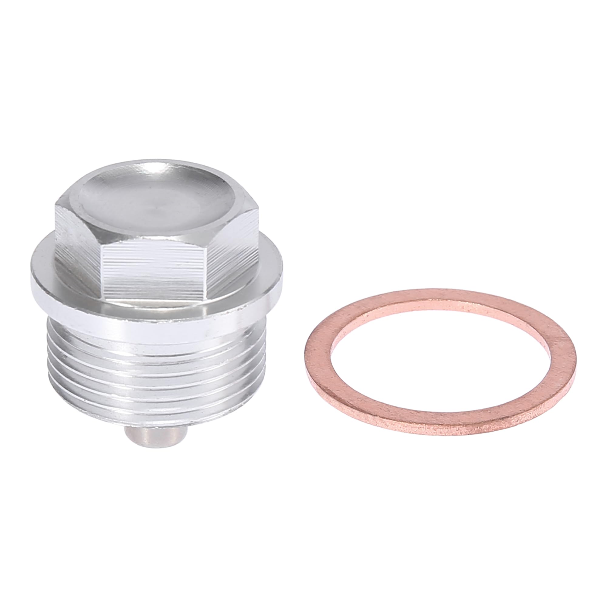 X AUTOHAUX Oil Drain Plug Oil Drain Bolt Magnetic Sump серебряный