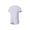 Li Ning Fitness Series Solid Color Round Neck Pullover Short Sleeve T-Shirt Women Tops Purple ATSS404-8