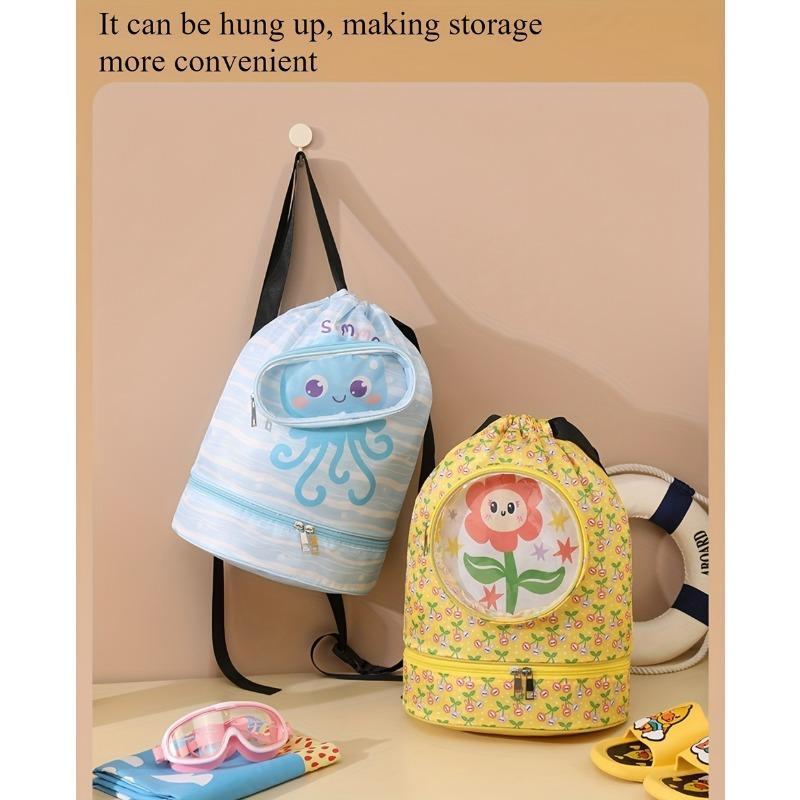 Swimming Bag with Wet And Dry Separation, Fitness Travel Backpack, Portable Bathing Bag, Large Capacity Dual-Use Backpack for Storing Swimming Gear