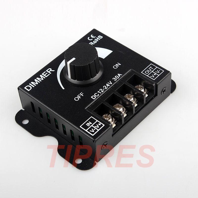 30A Manual Dimmer Housing Kit: LED Monochrome Knob Switch for Dimming