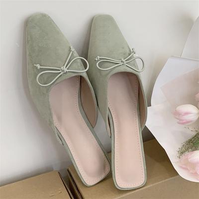 Eilyken Wysokiej Jakości Klapki Mules z Motylami Damskie Kwadratowy Nosek Niskie Obcasy Slingback Casual Buty na Imprezę
