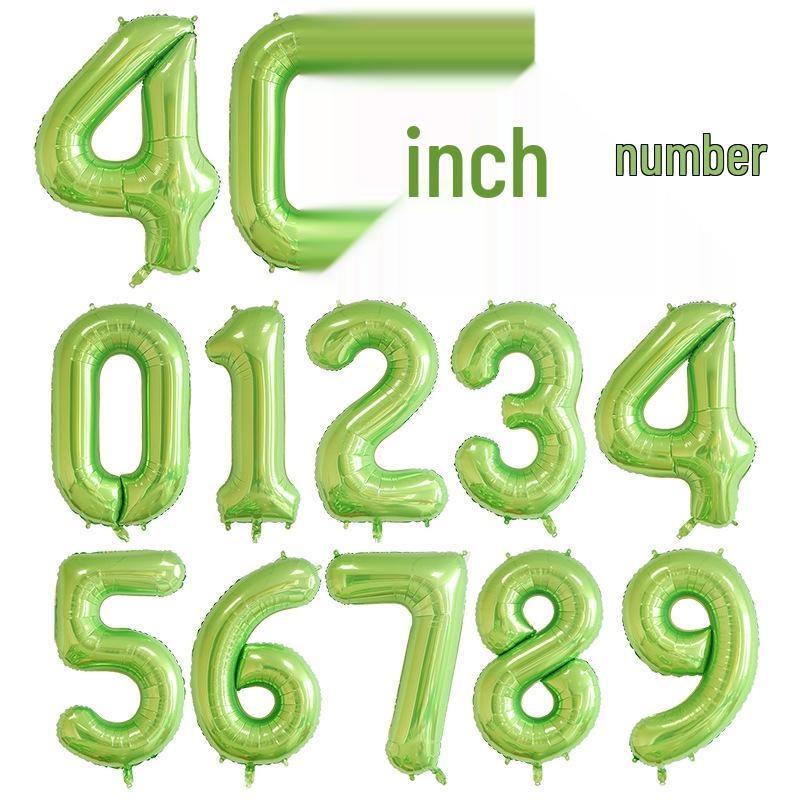 40" Green Digital Aluminum Foil Balloon for Birthdays & Weddings