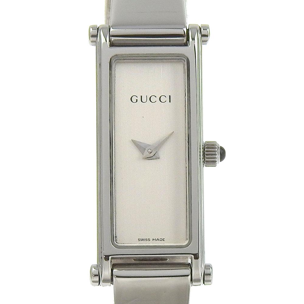 Gucci Watches 1500L SilverDial Stainless Steel Quartz Analog Display Women Used