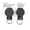Retractable Stainless Steel Anti-theft Keychain with Metal Buckle and Wire Rope