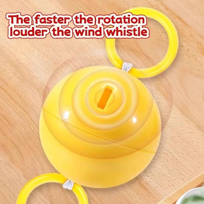 2Pcs Luminous Whistle Ball Children'S Rotating Flash Flywheel Puzzle Pulling Rope Childhood Creative Stress Relief Work Out Toy