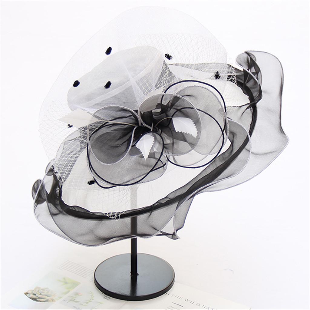 

Женское церковное платье Fascinator Широкий свадебное чаепитие белый
