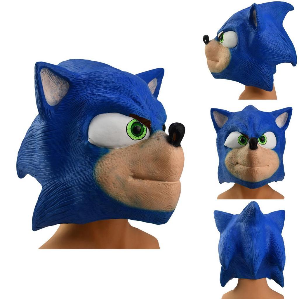 Sonic the Hedgehog Maske Realistisch und Atmungsaktiv Halloween Party Requisite
