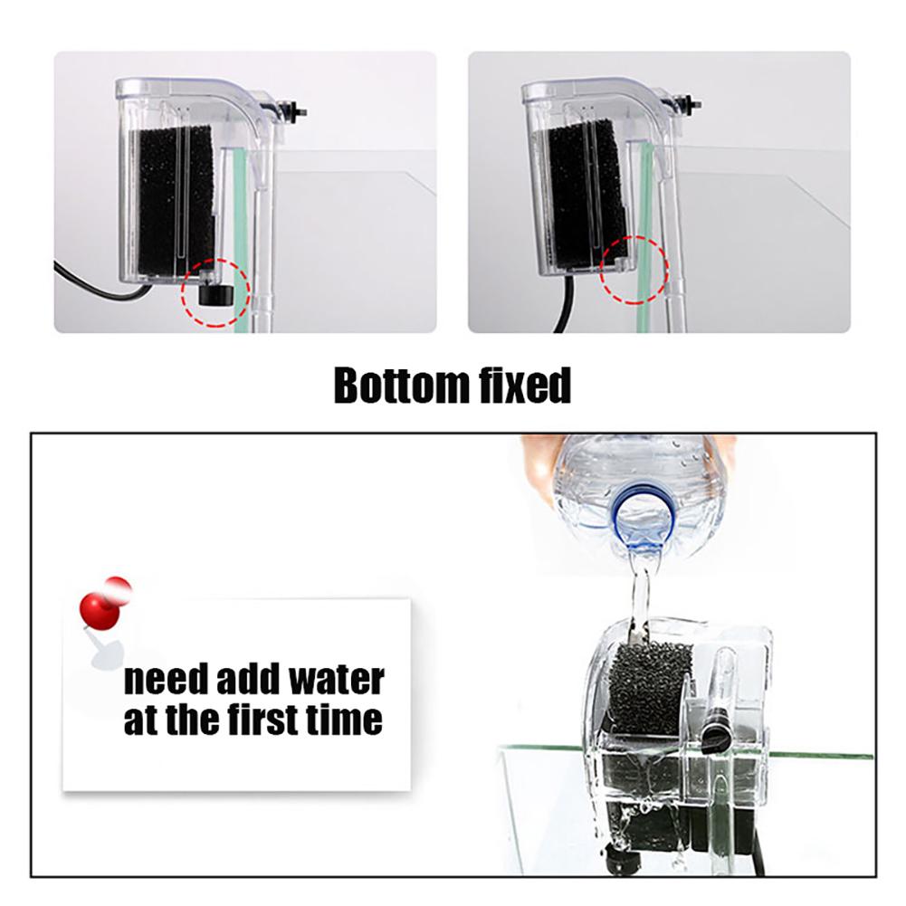 3-in-1 Aquarium Wasserfilter Wasserfall Externer Sauerstoffpumpen Filter Ausrüstung Für Aquarium Fischbecken