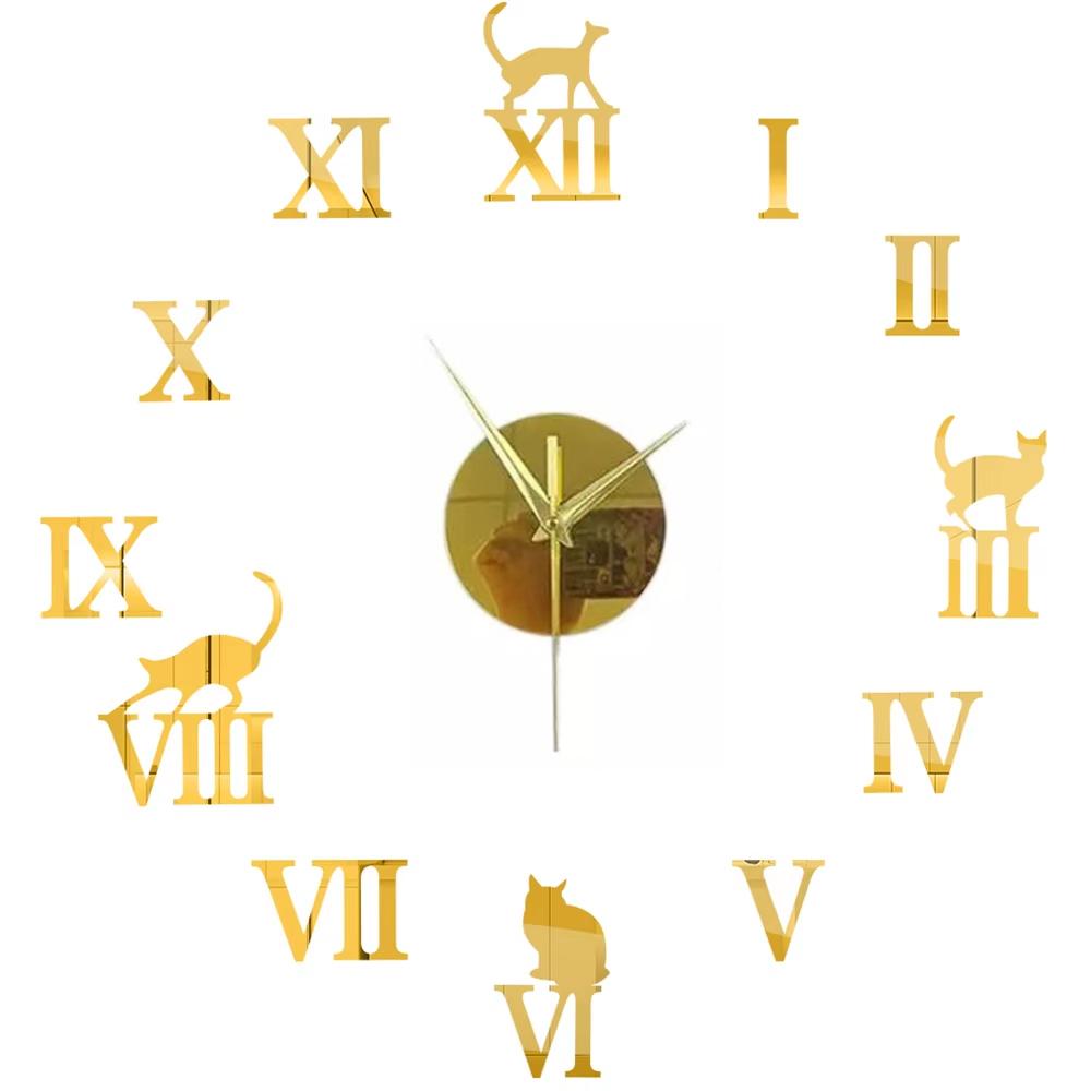 3D Wall Clock DIY Mirror Wall Stickers Home Decor Quartz Needle Watch Living Room Removable Art Decal Sticker Reloj De Pared Hot