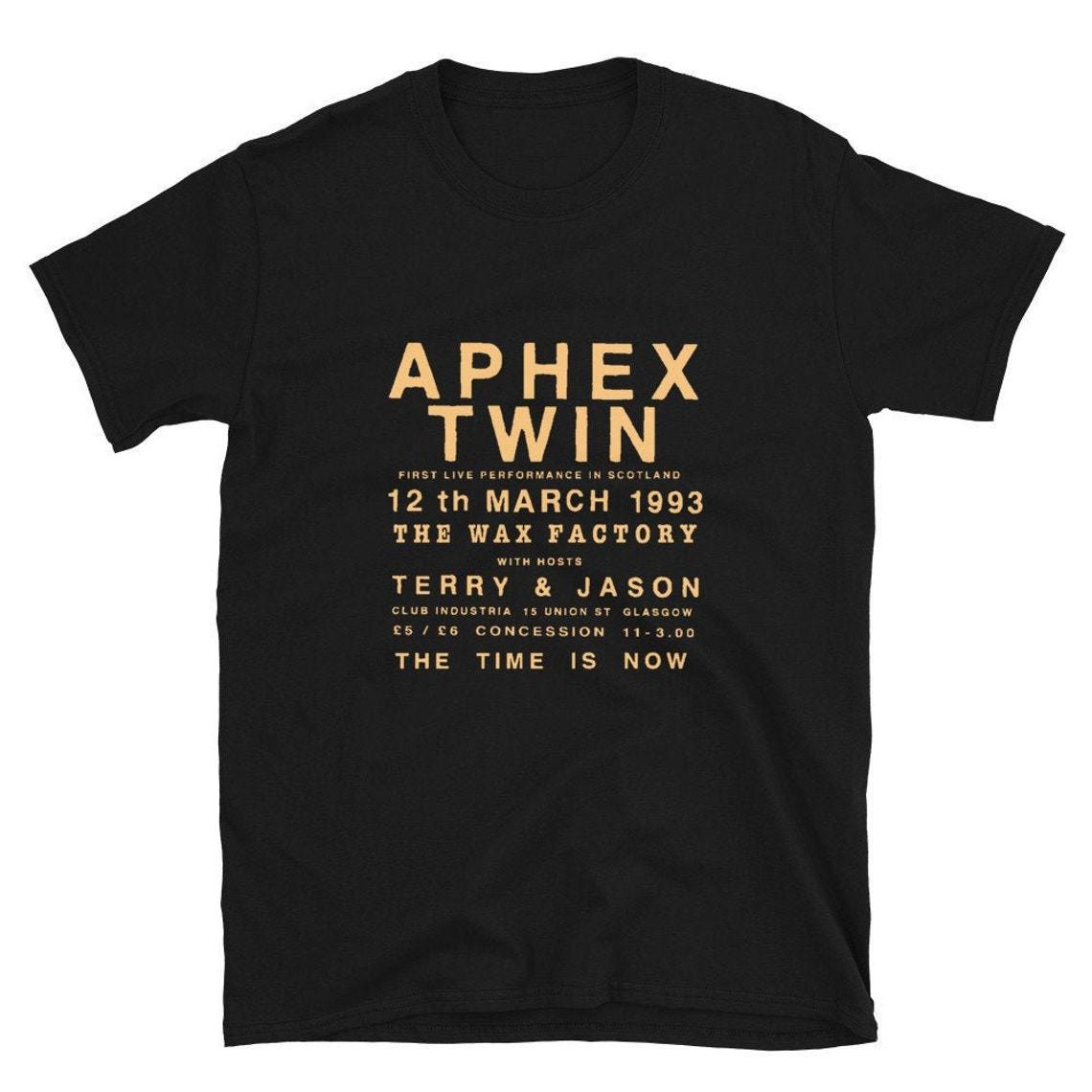 

Aphex Twin Flyer T-Shirt Mens Womens Tees Top for UK Rave, Braindance, Rephlex Records Unisex Tee 2XL