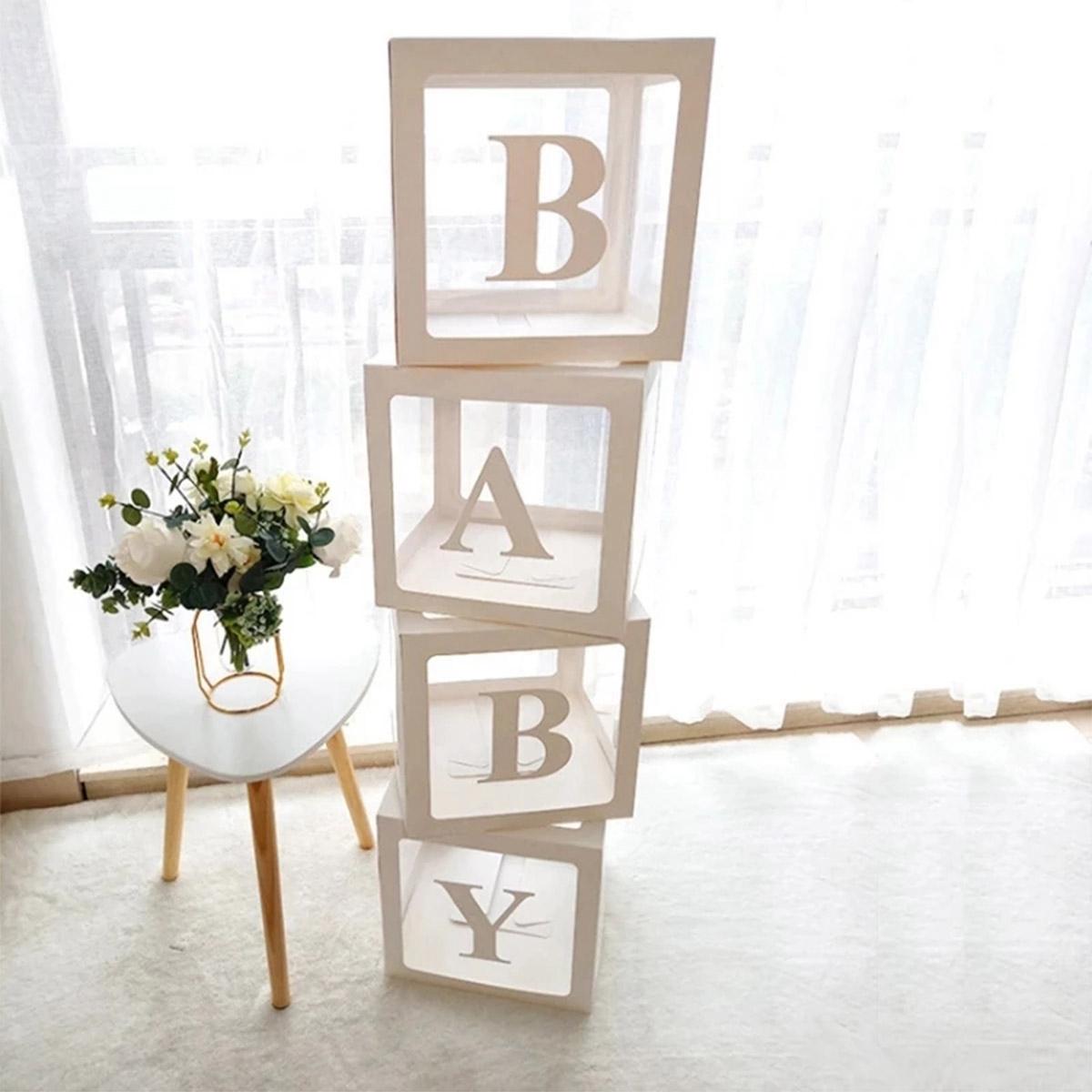 

27/25 см Индивидуальная прозрачная почтовая коробка AZ Baby Shower Девочка 1-й день рождения украшение Дети Свадьба День рождения воздушный шар DIY коробка