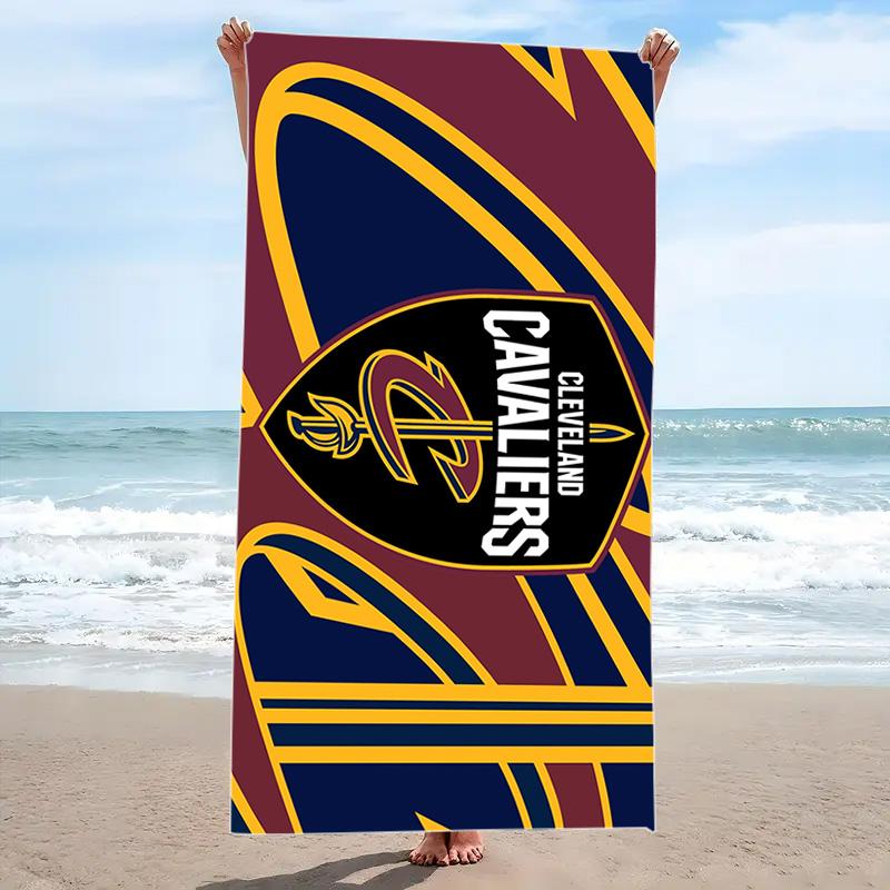 Cleveland Cavaliers Logo Print Beach Towel, Large Soft Quick Dry Towel for Beach Camping Swimming