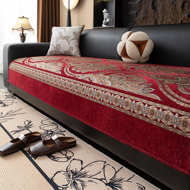 

New Sofa Cushion Cover Universal In All Seasons, Simple And High-End Combination Universal Sofa Seat Cushion Cover Cloth Towel 90*90cm