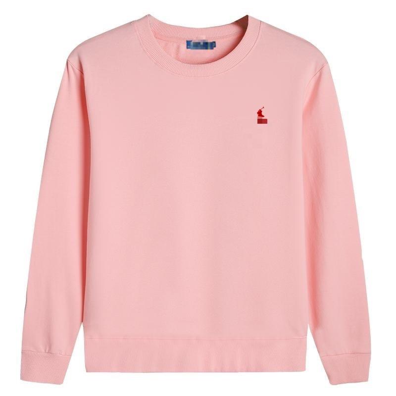 Damska bluza Raf z haftowanym koniem, z długim rękawem i okrągłym dekoltem - Sweter Top ze 100% bawełny