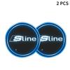 2pcs Luminous Car Logo Water Cup Coaster 7 Color For tt A4 B5 B6 B7 8P 8V 8L A5 C7 4F A8 Q2 Q7 Q8 A3 RS3 RS4 RS5 RS6 TT 4L R8