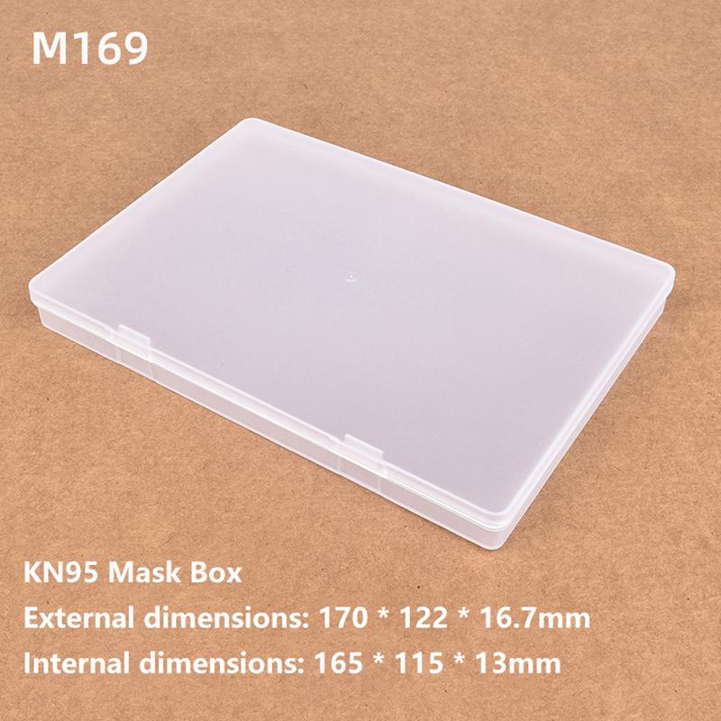 

1 шт. Пластиковая прозрачная коробка для хранения масок, Большая, для хранения мелких аксессуаров, Матовая пластиковая коробка