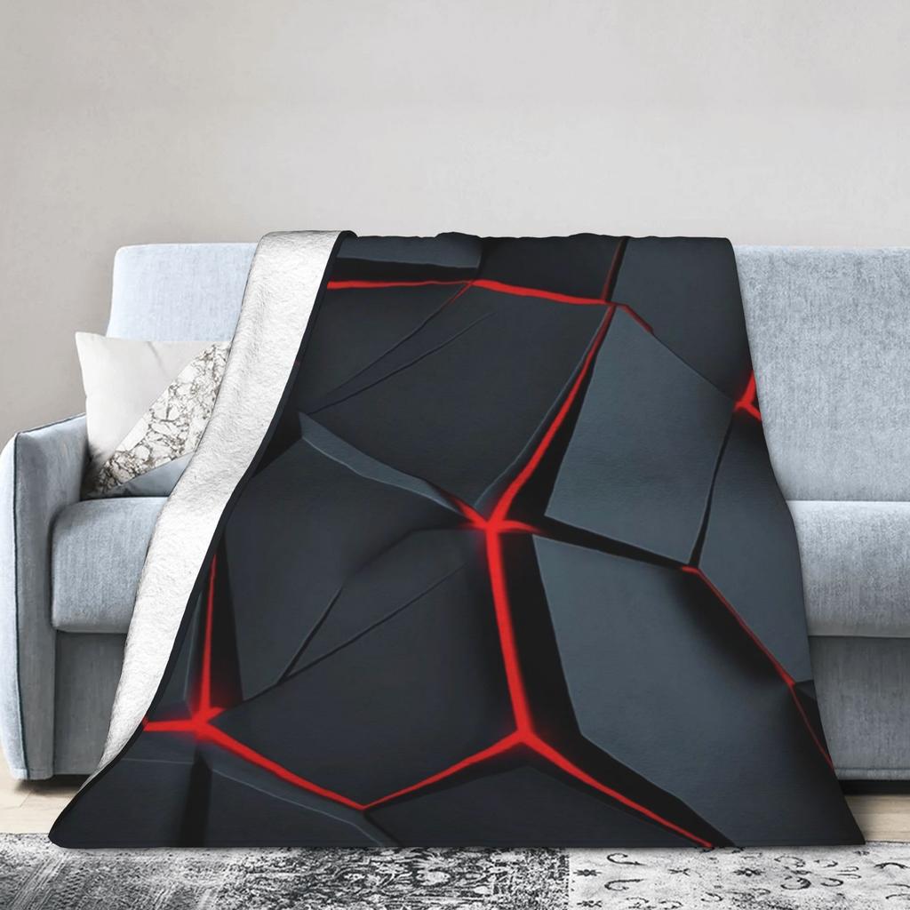 Super Soft BlanketsGirls Boys Airplane Travel Glowing Geometric Shapes On Dark Throw Blanket  Flannel Bedspread For Sofa Cover