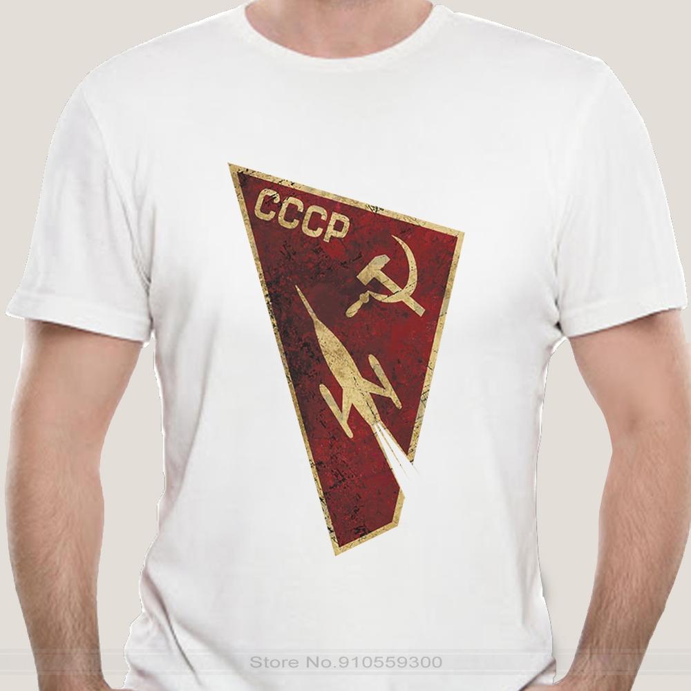 CCCP Russian T-Shirt USSR RUSSIA Retro Cult East Fun GDR Roscosmos cotton tshirt men summer fashion t-shirt euro size