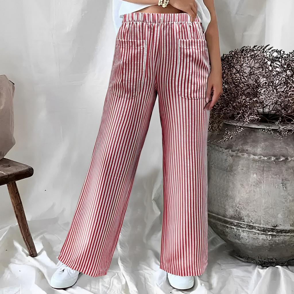 Women's Straight Pants Fashion Casual Pants Nine Point Harlan Pants