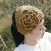 Hair band Women's trendy versatile wide hair band hat Autumn and winter handmade knitted wool Ear protection Warm wide edge hair accessories Head wear