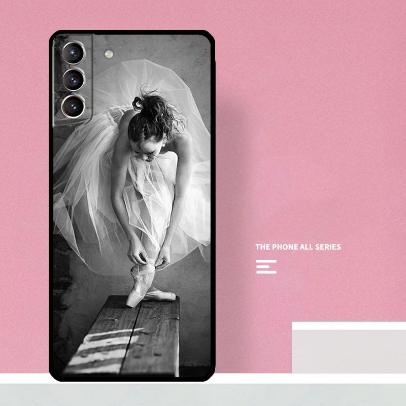 Ballerina Girl Dancing Phone Case For Samsung Galaxy S25 S24 S20 S21 S22 S23 Ultra S9 S10 Plus S25 FE Cover Coque