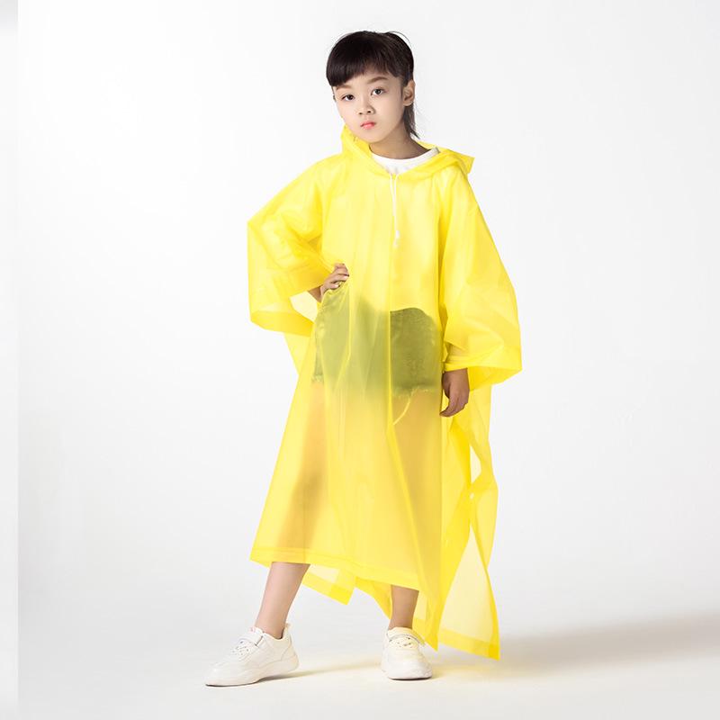 Wiederverwendbares EVA Kinderponcho - Stilvoller Reise- und Fahrradregenmantel mit optionalem Logodruck
