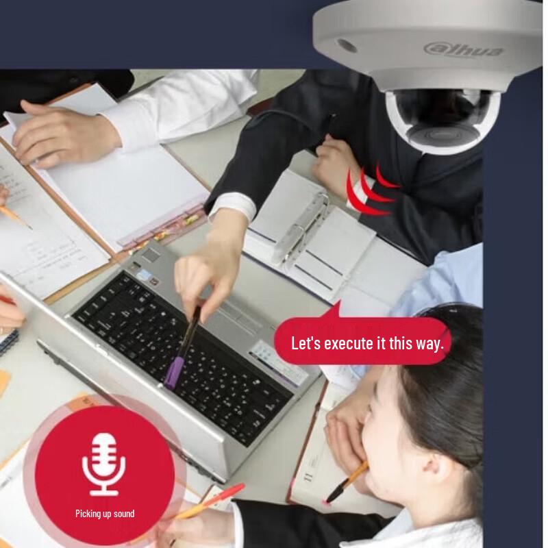Dahua 2MP PoE Vandal-Proof Dome IP Camera with Intercom CN plug (adapter included)
